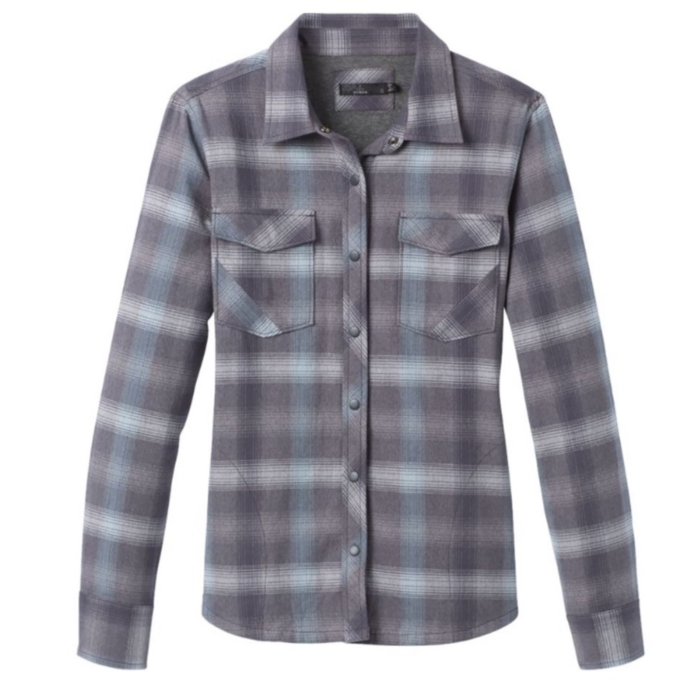 Prana Flannel Charley Top XS Organic Cotton/Recycled Polyester